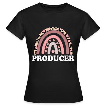 Produzent Boho Rainbow Filmmaking Produzent Post - Frauen T-Shirt - Schwarz - Vorne - AI Model Female 172 dark (172cm)
