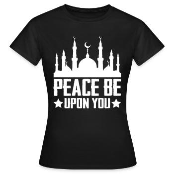 Friede sei mit dir Assalamu Alaikum Islam Stolz - Frauen T-Shirt - Schwarz - Vorne - AI Model Female 172 dark (172cm)
