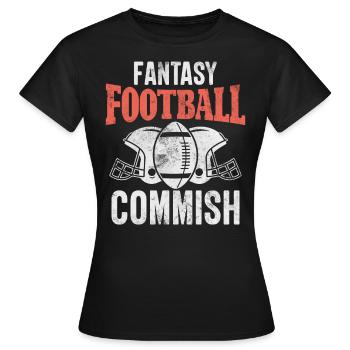 Fantasy Football Commish Jour de repêchage Drôle FFL - T-shirt Femme - noir - Devant - AI Model Female 172 dark (172cm)