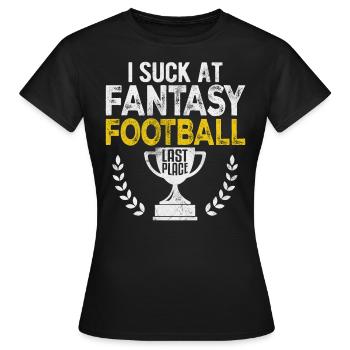 Je suis nul à Fantasy Football Dernier Plast Drôle FFL - T-shirt Femme - noir - Devant - AI Model Female 172 dark (172cm)