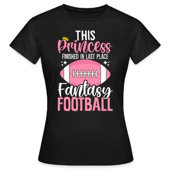 Cette princesse a terminé à la dernière place du repêchage - T-shirt Femme - noir - Devant - AI Model Female 172 dark (172cm)