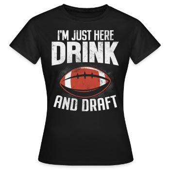 Je suis juste là pour boire et rédiger un fantasme amusant de FFL - T-shirt Femme - noir - Devant - AI Model Female 172 dark (172cm)
