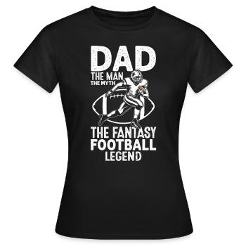 Papa L’homme Le mythe La légende Drôle Fantaisie - T-shirt Femme - noir - Devant - AI Model Female 172 dark (172cm)