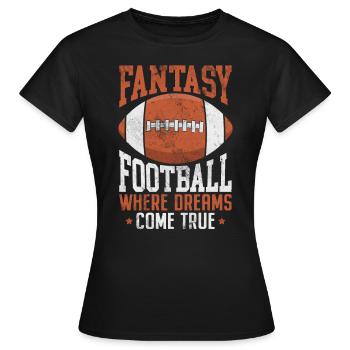 Fantasy Football Commish Funny FFL Champion Draft - T-shirt Femme - noir - Devant - AI Model Female 172 dark (172cm)
