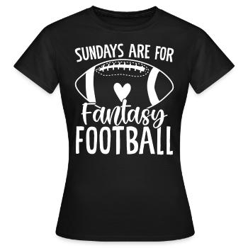 Le dimanche, c’est pour le Fantasy Football Commish FFL - T-shirt Femme - noir - Devant - AI Model Female 172 dark (172cm)