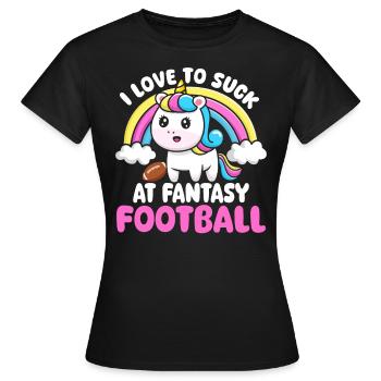 J’adore sucer au repêchage de Fantasy Football Commish - T-shirt Femme - noir - Devant - AI Model Female 172 dark (172cm)