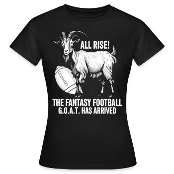 All Rise The Fantasy Football GOAT FFL Champion - T-shirt Femme - noir - Devant - AI Model Female 172 dark (172cm)