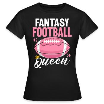 Fantasy Football Queen FFL Filles Commish Draft - T-shirt Femme - noir - Devant - AI Model Female 172 dark (172cm)