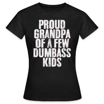 Fier grand-père de quelques enfants stupides Grand-père drôle - T-shirt Femme - noir - Devant - AI Model Female 172 dark (172cm)