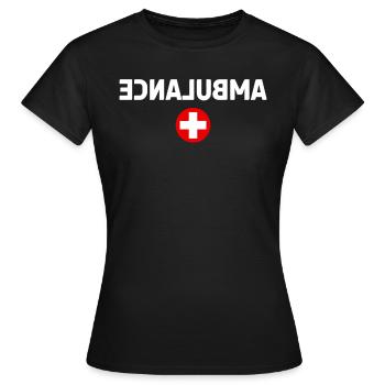 Lustige Ambulanz Ersthelfer Medizinisches EMS - Frauen T-Shirt - Schwarz - Vorne - AI Model Female 172 dark (172cm)