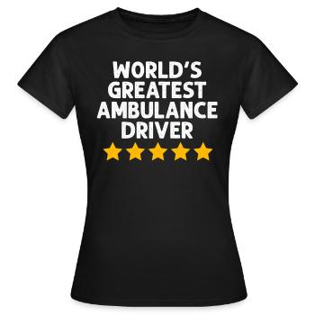 Funny Ambulance Driver EMS Paramedic Emergency - Women's T-Shirt - black - Front - AI Model Female 172 dark (172cm)