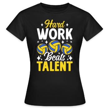 Harte Arbeit schlägt Talent Beule Set Spike Lustiger Schlag - Frauen T-Shirt - Schwarz - Vorne - AI Model Female 172 dark (172cm)