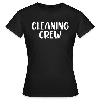 Équipe de nettoyage Femme de ménage Nettoyeur Concierges Travail Nettoyage - T-shirt Femme - noir - Devant - AI Model Female 172 dark (172cm)