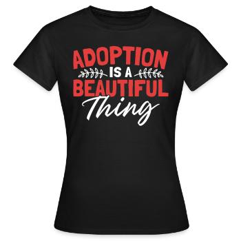 L’adoption est une belle chose Gotcha Day Foster - T-shirt Femme - noir - Devant - AI Model Female 172 dark (172cm)