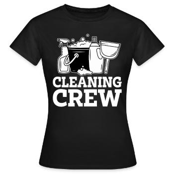 Équipe de nettoyage Drôle Concierge Femme de ménage - T-shirt Femme - noir - Devant - AI Model Female 172 dark (172cm)