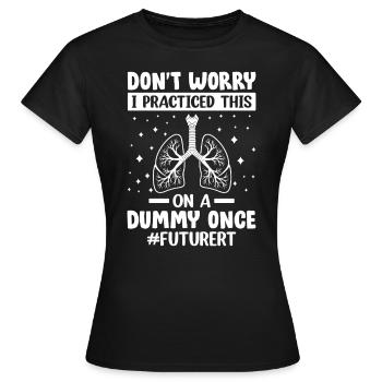 J’ai pratiqué cela sur un mannequin une fois futur RT - T-shirt Femme - noir - Devant - AI Model Female 172 dark (172cm)