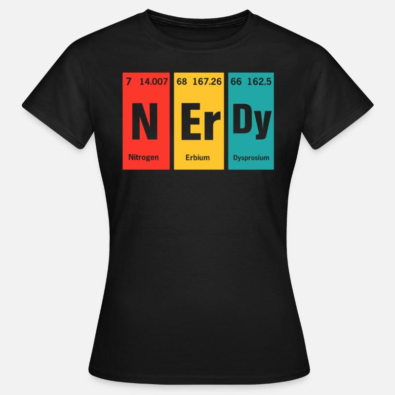 Nerdy Elements Nerd Scientist Retro Funny - Women's T-Shirt - black