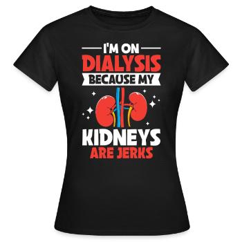 Mes reins sont des saccades drôle dialyse néphrologie - T-shirt Femme - noir - Devant - AI Model Female 172 dark (172cm)