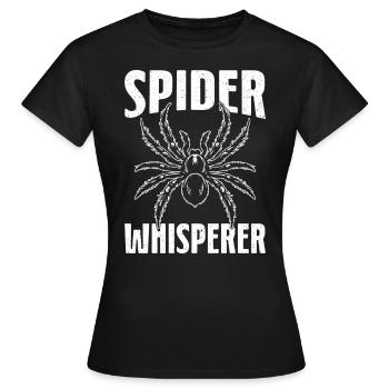 Chuchoteur d’araignée Arachnide Entomologie Tarentule - T-shirt Femme - noir - Devant - AI Model Female 172 dark (172cm)