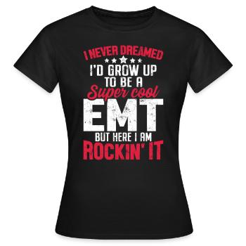 Lustiger Rettungssanitäter Gesundheitswesen - Frauen T-Shirt - Schwarz - Vorne - AI Model Female 172 dark (172cm)