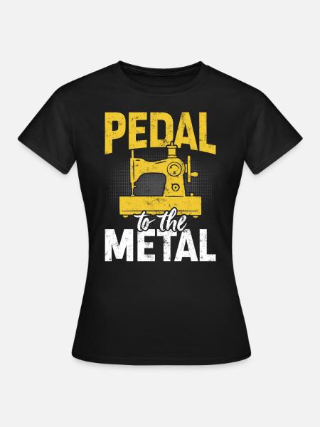 Pedale per il metallo che cuci a mano il filato per cucire - T-shirt dam - svart