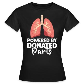 Lustige Lungentransplantation Organspende Lungen - Frauen T-Shirt - Schwarz - Vorne - AI Model Female 172 dark (172cm)