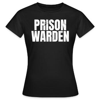 Gardien de prison Application de la loi Drôle prison prison - T-shirt Femme - noir - Devant - AI Model Female 172 dark (172cm)
