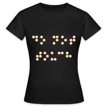 braille - T-shirt Femme - noir - Devant - AI Model Female 172 dark (172cm)