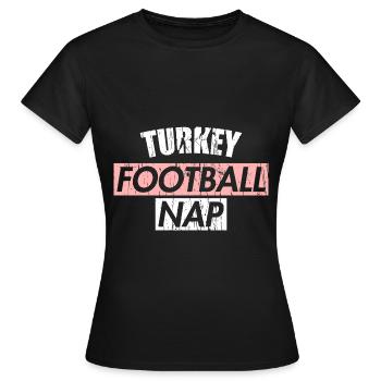 TURKEY FOOTBALL NAP - Frauen T-Shirt - Schwarz - Vorne - AI Model Female 172 dark (172cm)