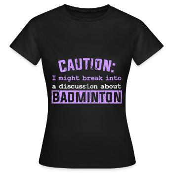 Caution - Women's T-Shirt - black - Front - AI Model Female 172 dark (172cm)