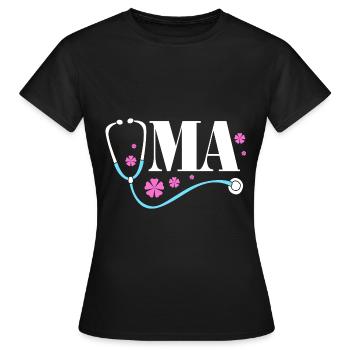 MFA Medizin Mediziner - Frauen T-Shirt - Schwarz - Vorne - AI Model Female 172 dark (172cm)