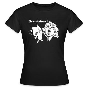 scandal - T-shirt Femme - noir - Devant - AI Model Female 172 dark (172cm)