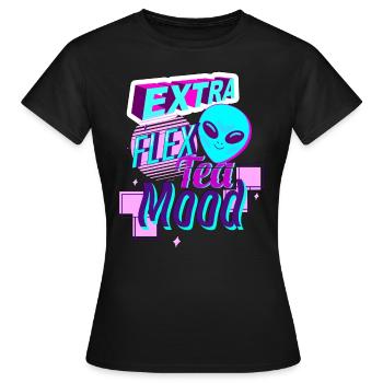 Heure du thé pop art - T-shirt Femme - noir - Devant - AI Model Female 172 dark (172cm)