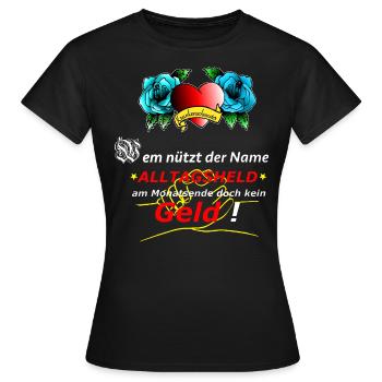 Krankenschwester Alltagsheld - Frauen T-Shirt - Schwarz - Vorne - AI Model Female 172 dark (172cm)