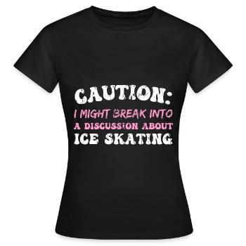 Caution - Women's T-Shirt - black - Front - AI Model Female 172 dark (172cm)