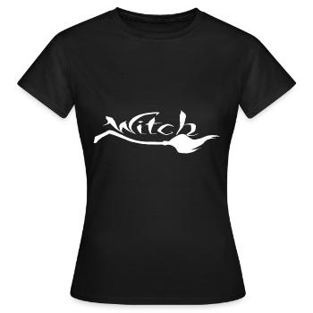 funny witch shirt " witch " witch Walpurgis night - Women's T-Shirt - black - Front - AI Model Female 172 dark (172cm)