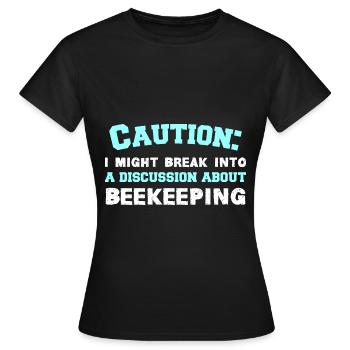 Caution - Women's T-Shirt - black - Front - AI Model Female 172 dark (172cm)