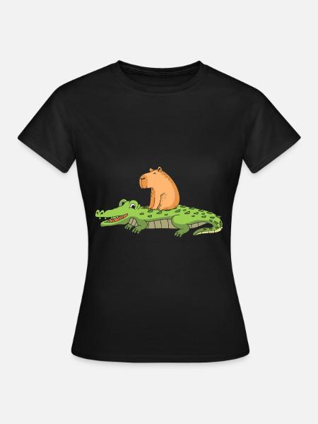 Capybara Capibara - Frauen T-Shirt - Schwarz