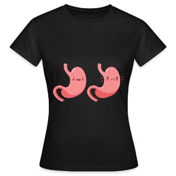 Darm Krankheit Gastroparese - Frauen T-Shirt - Schwarz - Vorne - AI Model Female 172 dark (172cm)