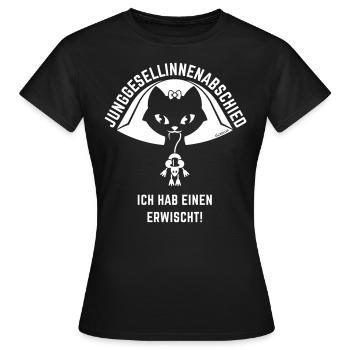 Hen Party - J'en ai attrapé un! - T-shirt Femme - noir - Devant - AI Model Female 172 dark (172cm)