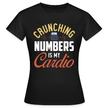 Le nombre croquant est mon cardio - cadeau drôle - T-shirt Femme - noir - Devant - AI Model Female 172 dark (172cm)