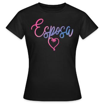 Esposa Cute Wife To Be Bride Couple Wedding Gift - Women's T-Shirt - black - Front - AI Model Female 172 dark (172cm)