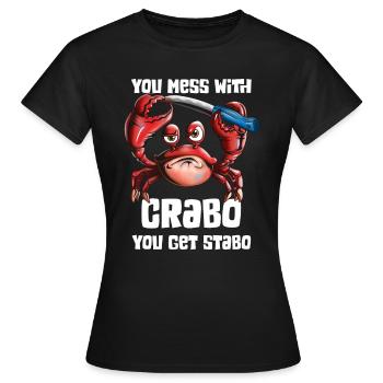 Krabben Krebse Krebstiere Sternzeichen Krabbe - Frauen T-Shirt - Schwarz - Vorne - AI Model Female 172 dark (172cm)