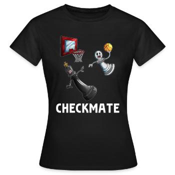 Basketball Dunking Bauer schlägt König Brettspiell - Frauen T-Shirt - Schwarz - Vorne - AI Model Female 172 dark (172cm)