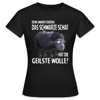 Schafe Schaf die geilste Wolle Bauern Schafhirte - Frauen T-Shirt - Schwarz - Vorne - AI Model Female 172 dark (172cm)