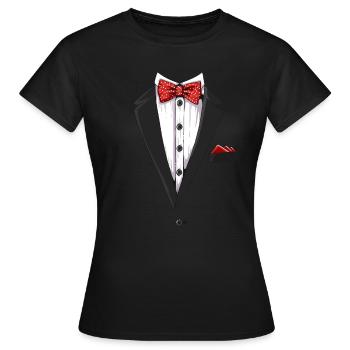 Costume Costume Enfant Costume Fun Cadeau Partenaire Tenue - T-shirt Femme - noir - Devant - AI Model Female 172 dark (172cm)