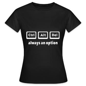 Computer Tastatur - Frauen T-Shirt - Schwarz - Vorne - AI Model Female 172 dark (172cm)