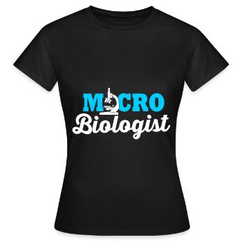 Microbiologie Biologie Sciences biologiques - T-shirt Femme - noir - Devant - AI Model Female 172 dark (172cm)