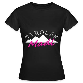 Tiroler Madl Statement lustige Sprüche Österreich - Frauen T-Shirt - Schwarz - Vorne - AI Model Female 172 dark (172cm)