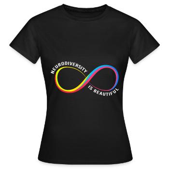 Autismus Gehirn Autist Asperger Neurodiversity - Frauen T-Shirt - Schwarz - Vorne - AI Model Female 172 dark (172cm)